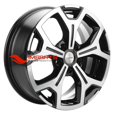 Колесный диск Khomen Wheels 6,5x17/5x108 ET33 D60,1 KHW1710 (Chery Tiggo 7pro) Black-FP