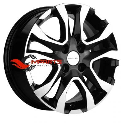 Колесный диск Khomen Wheels 6x15/4x100 ET46 D54,1 KHW1503 (Rio/Solaris) Black-FP