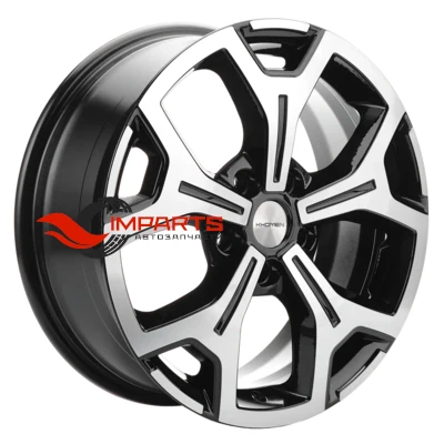 Колесный диск Khomen Wheels 6,5x17/5x112 ET50 D66,6 KHW1710(2) (Mercedes Vito) Black-FP