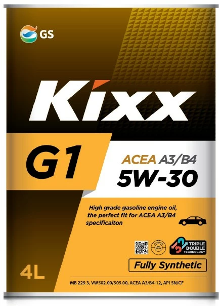 Моторное масло Kixx G1 5W-40 синтетическое 4 л