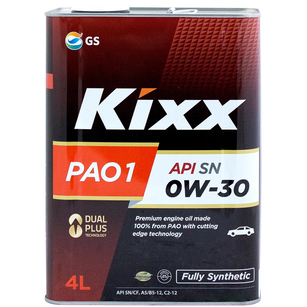 Моторное масло Kixx PAO1 0W-30 синтетическое 4 л