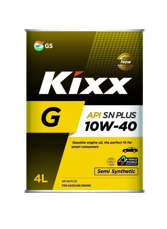 Моторное масло Kixx G SN Plus 10W-40 полусинтетическое 4 л