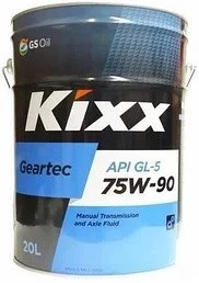 Масло трансмиссионное Kixx Geartec 75W-90 полусинтетическое 20 л