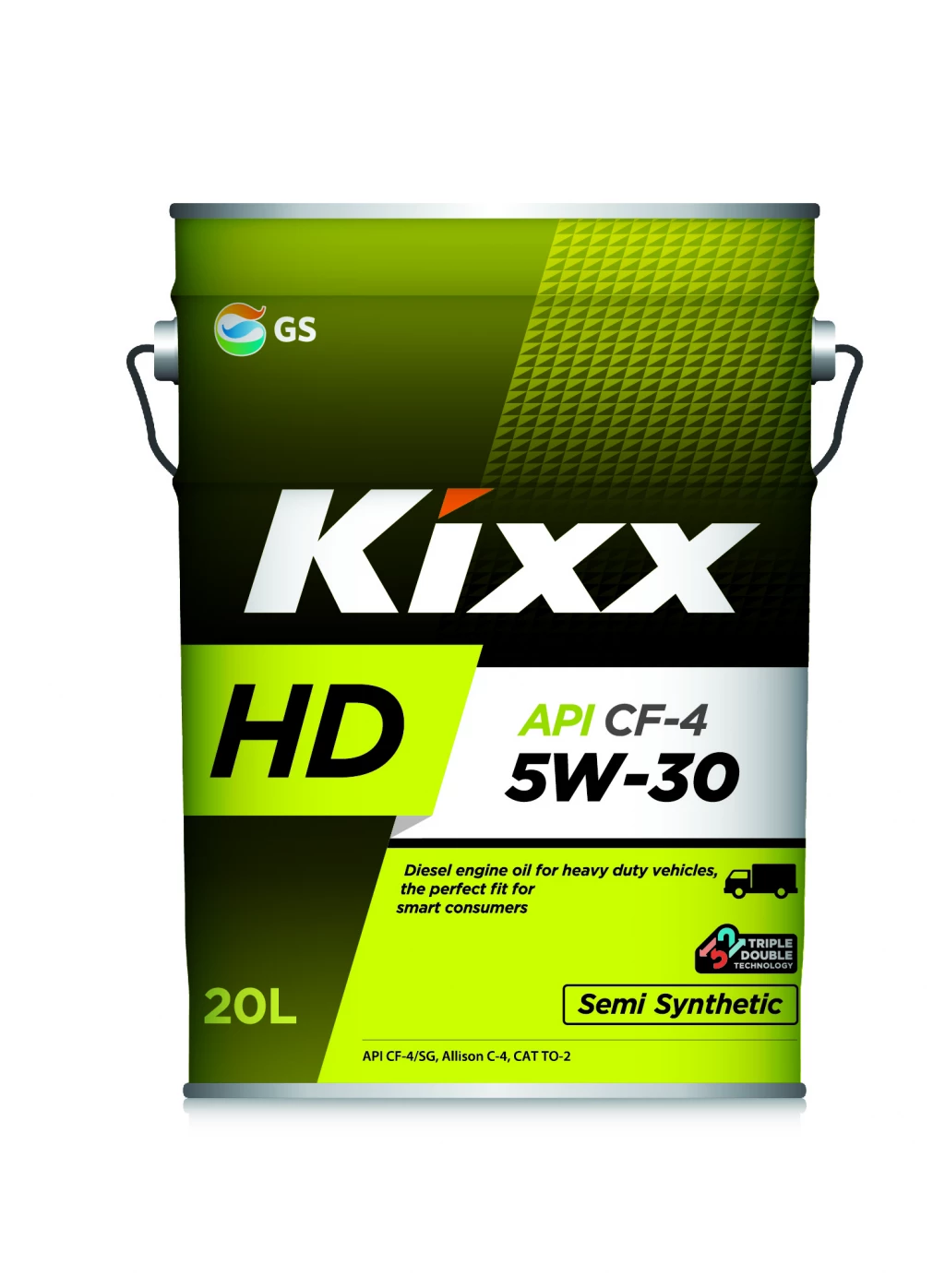 Моторное масло Kixx HD CF-4 5W-30 полусинтетическое 20 л