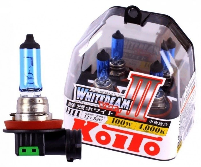 Лампа галогенная Koito Whitebeam III H11 (PGJ19-2) 12V 55W, P0750W, 2 шт