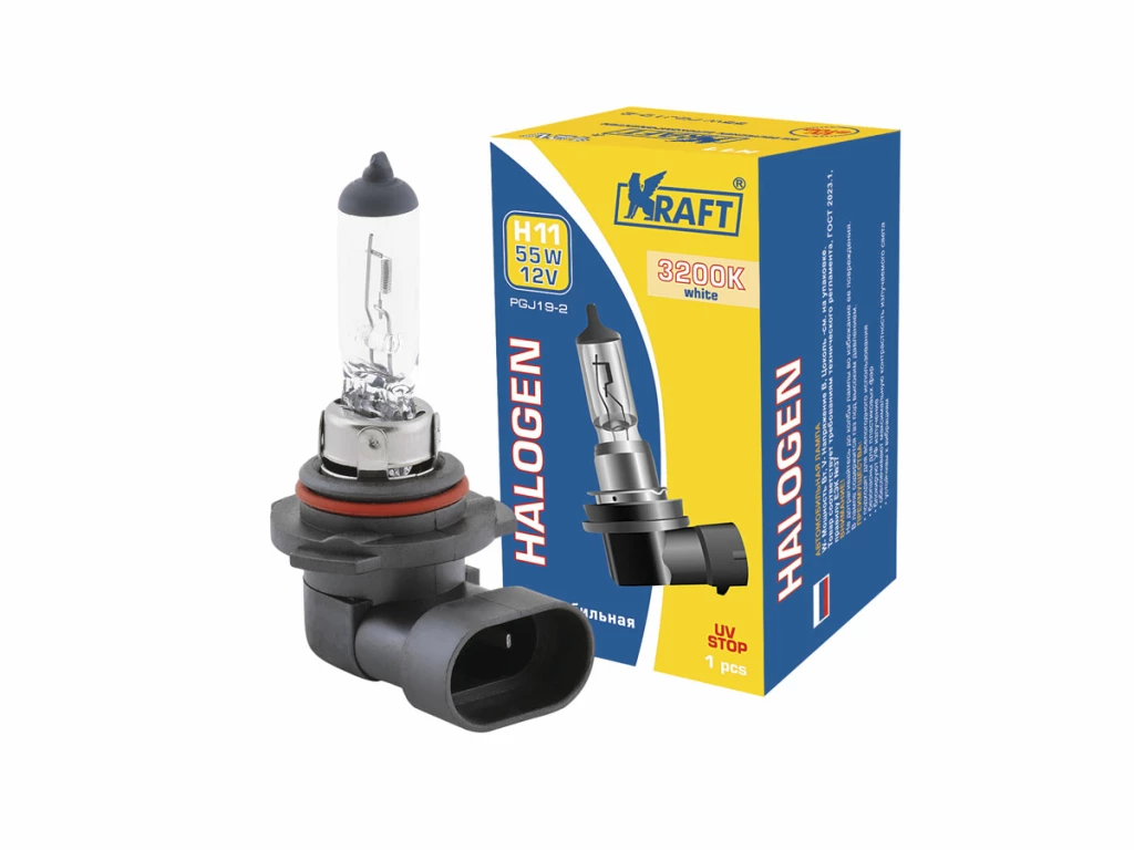 Лампа галогенная H11 12V 55W KRAFT