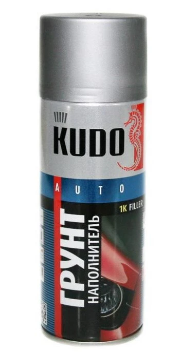 1K грунт-наполнитель акриловый серый Kudo аэрозоль 520 мл