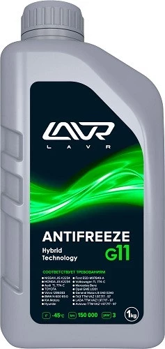Антифриз LAVR G11 -45°С зеленый 1 кг