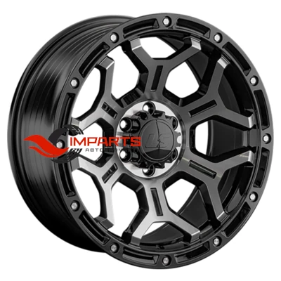 Колесный диск LS FlowForming 9x18/6x114,3 ET25 D67,1 RC68 BKF (конус, Колпак+лого)