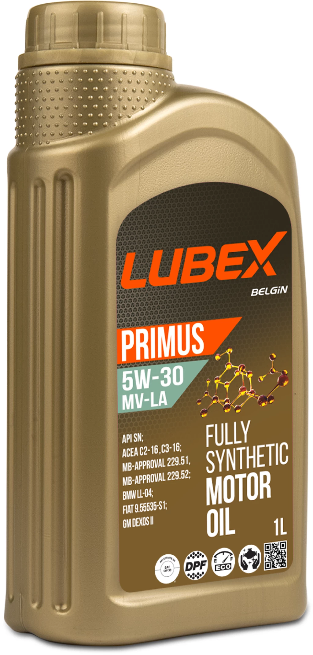 Моторное масло LUBEX Primus MV-LA 5W-30 синтетическое 1 л