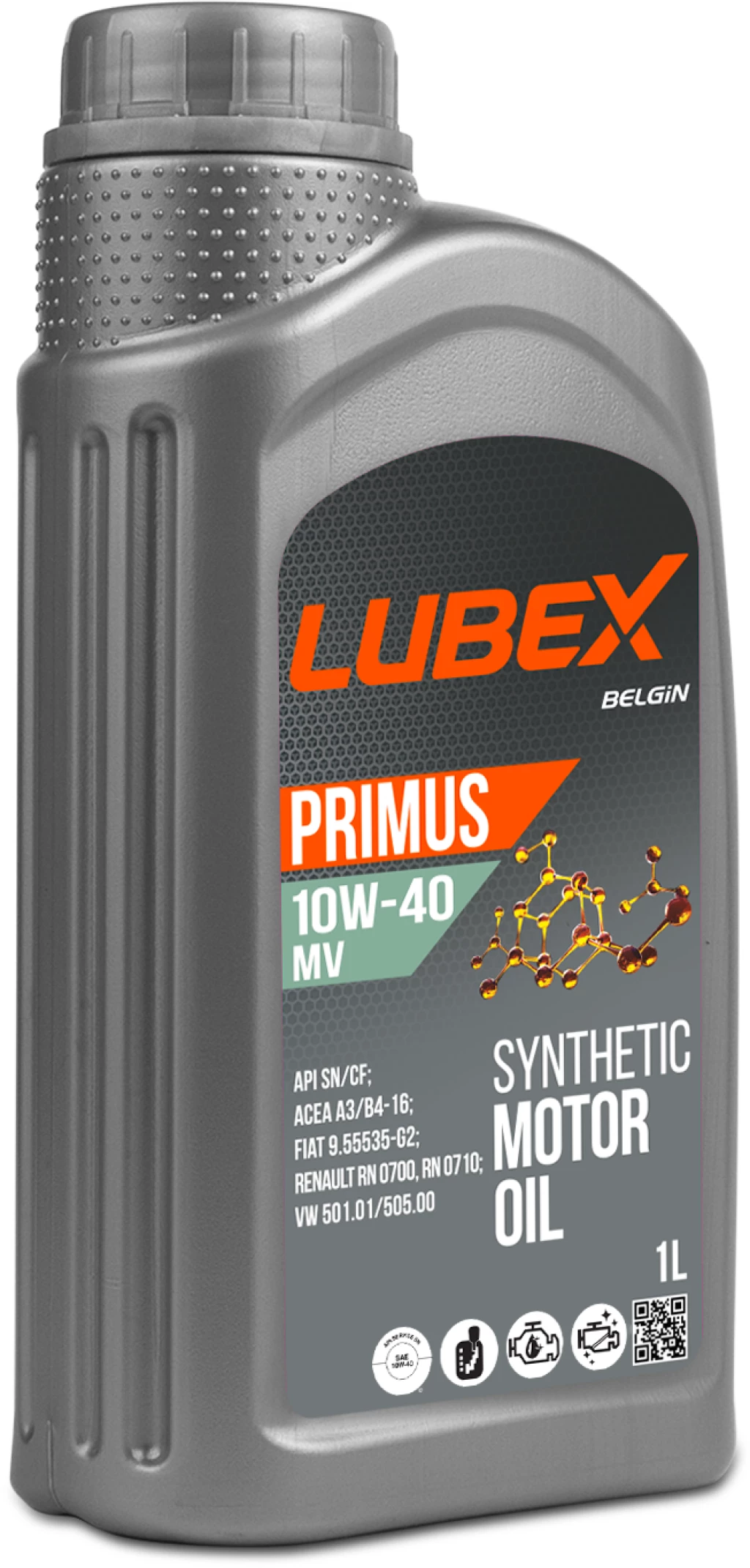 Моторное масло LUBEX Primus MV 10W-40 синтетическое 1 л