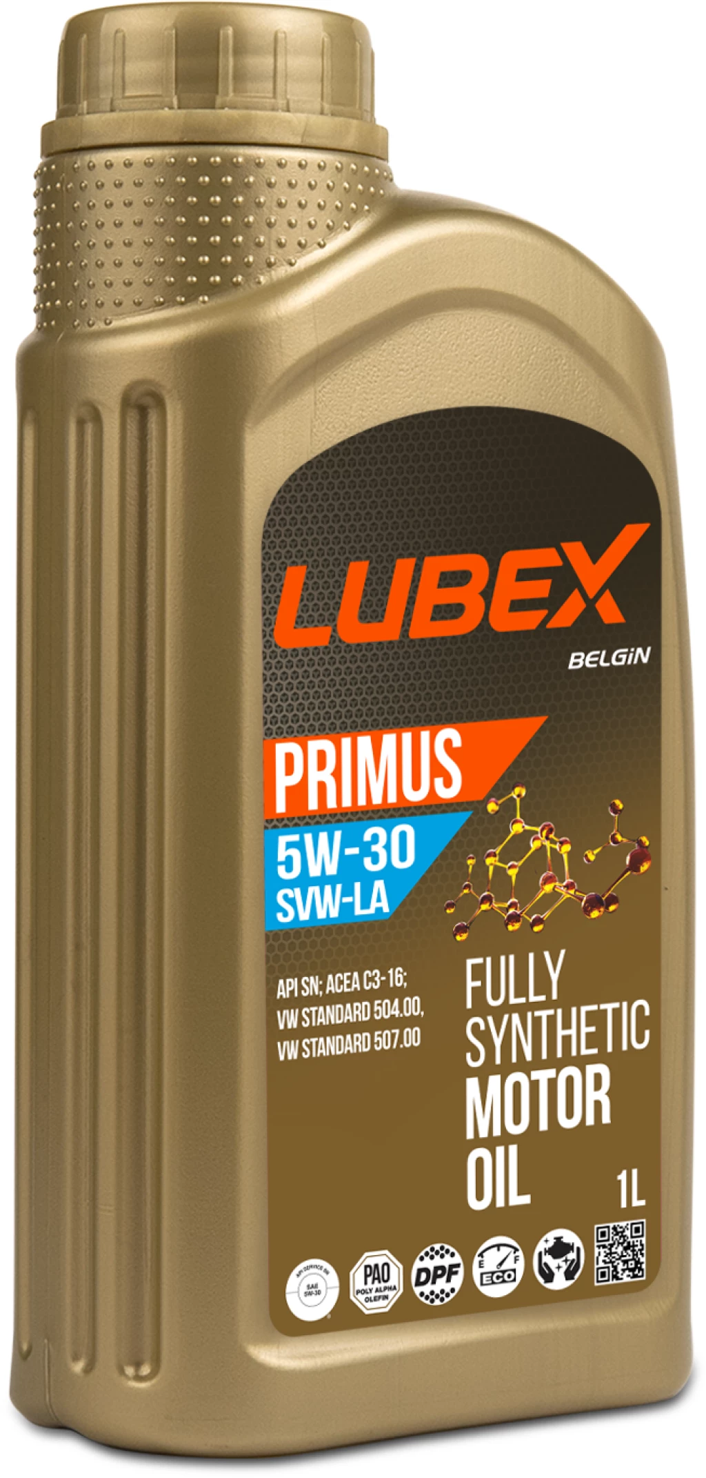 Моторное масло LUBEX Primus SVW-LA 5W-30 синтетическое 1 л