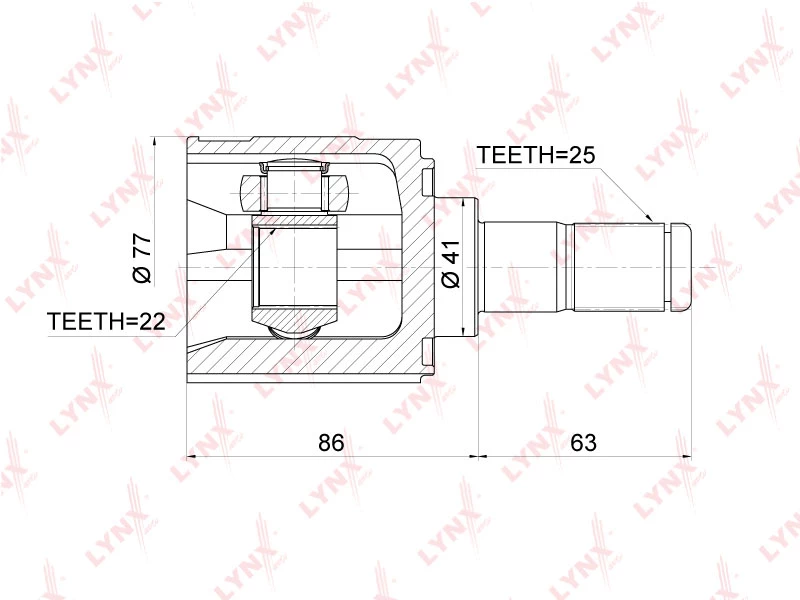 ШРУС внутренний LYNXauto CI-3700