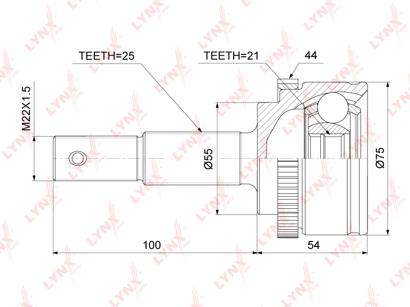 ШРУС наружный LYNXauto CO-3860A