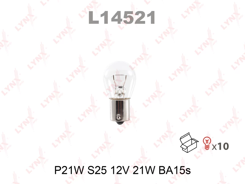 Лампа подсветки P21W 12V 21W LYNXauto