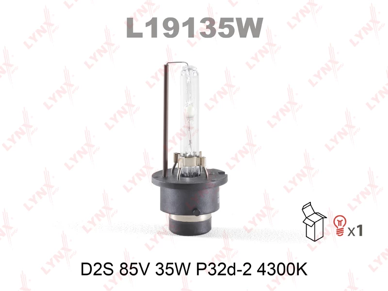 Лампа ксеноновая LYNXauto D2S 24V 35W, L19135W, 1 шт
