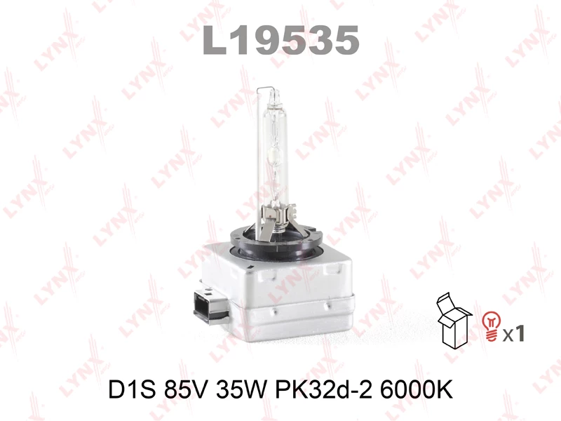 Лампа ксеноновая LYNXauto D1S 24V 35W, L19535, 1 шт
