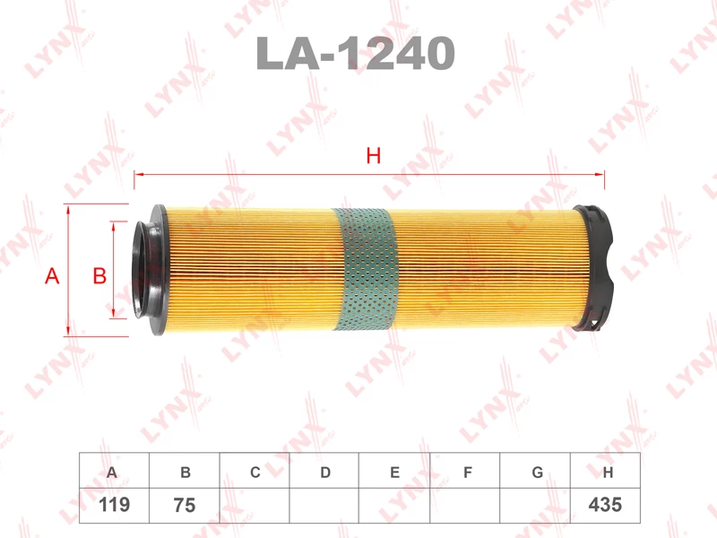 Фильтр воздушный LYNXauto LA-1240