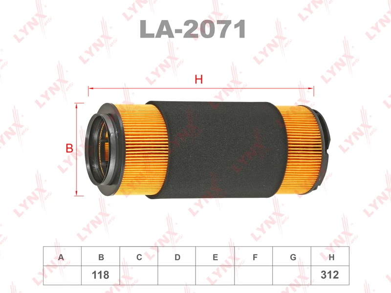 Фильтр воздушный LYNXauto LA-2071