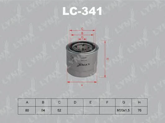 Фильтр масляный LYNXauto LC-341