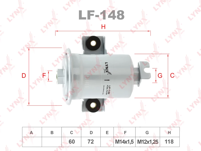 Фильтр топливный LYNXauto LF-148