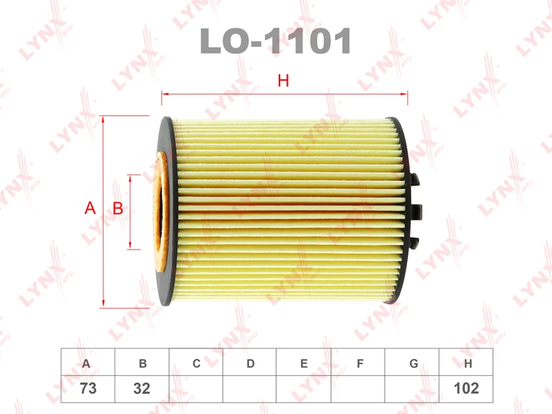 Фильтр масляный LYNXauto LO-1101
