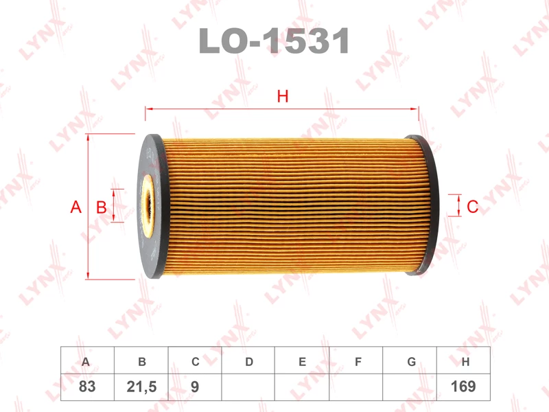 Фильтр масляный LYNXauto LO-1531