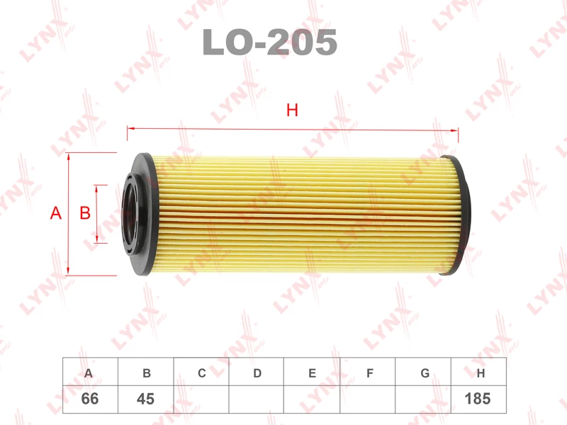 Фильтр масляный LYNXauto LO-205