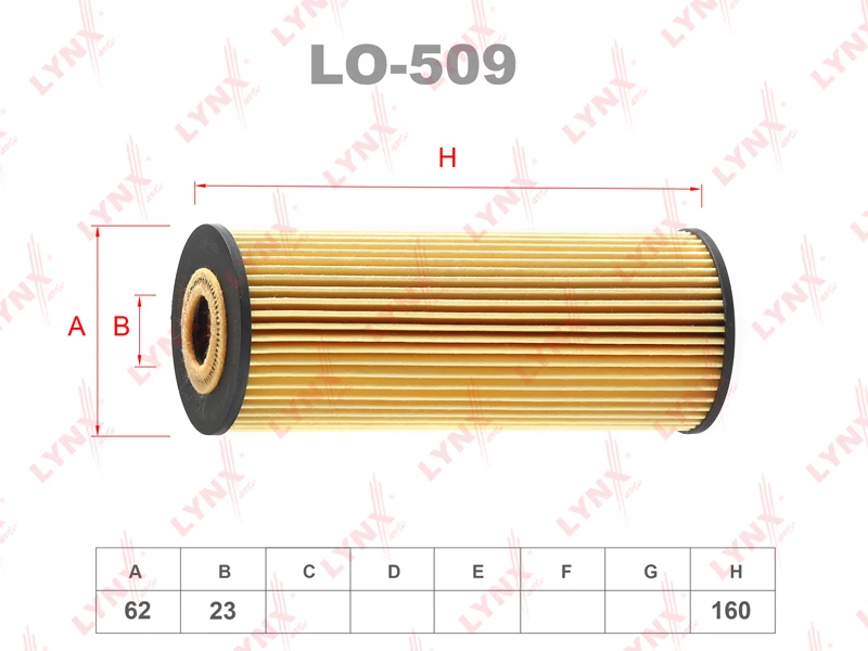 Фильтр масляный LYNXauto LO-509