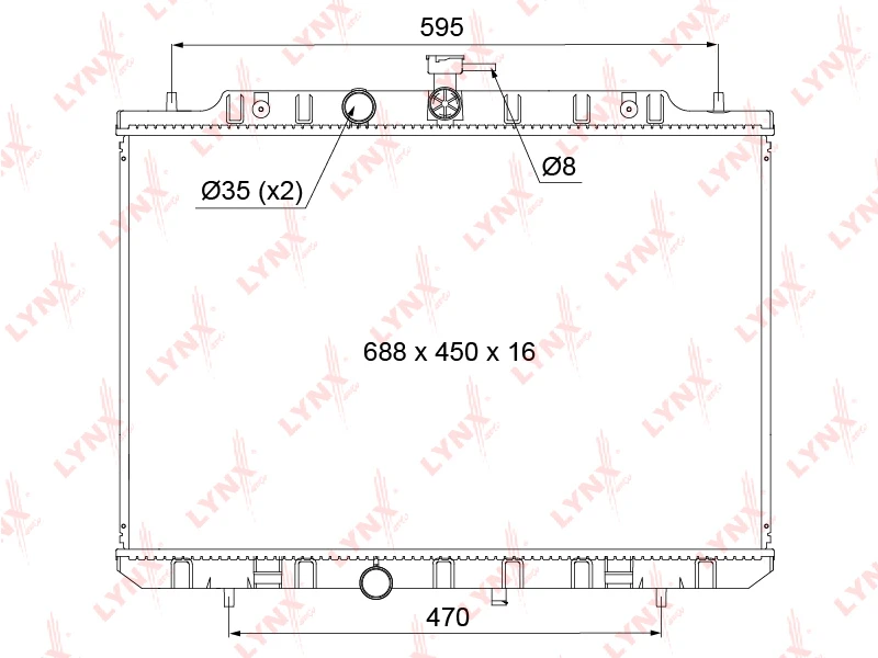 Радиатор охлаждения LYNXauto RB-1105