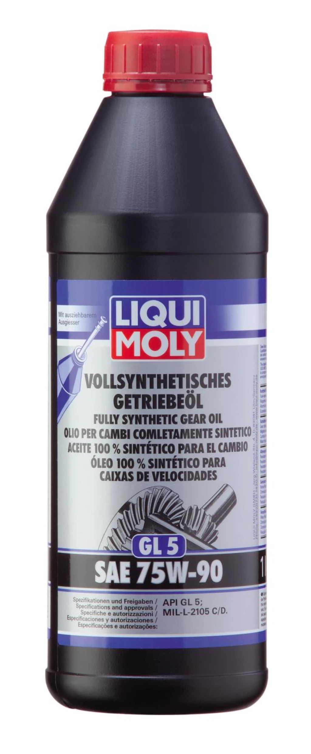 Масло трансмиссионное Liqui Moly Vollsynthetisches Getriebeoil 75W-90 синтетическое 1 л