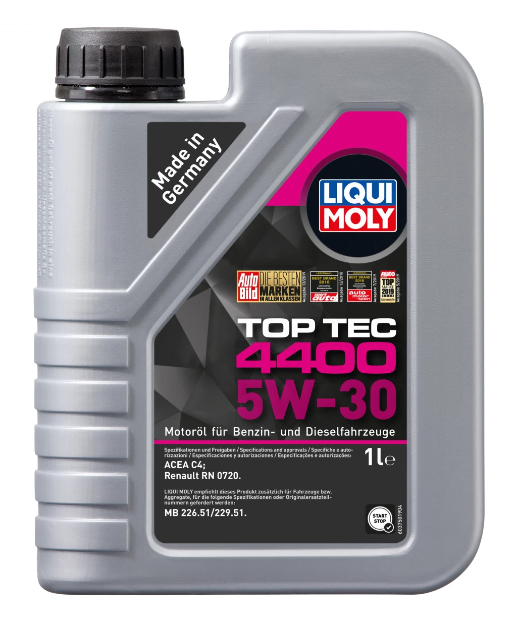 Моторное масло Liqui Moly Top Tec 4400 5W-30 синтетическое 1 л