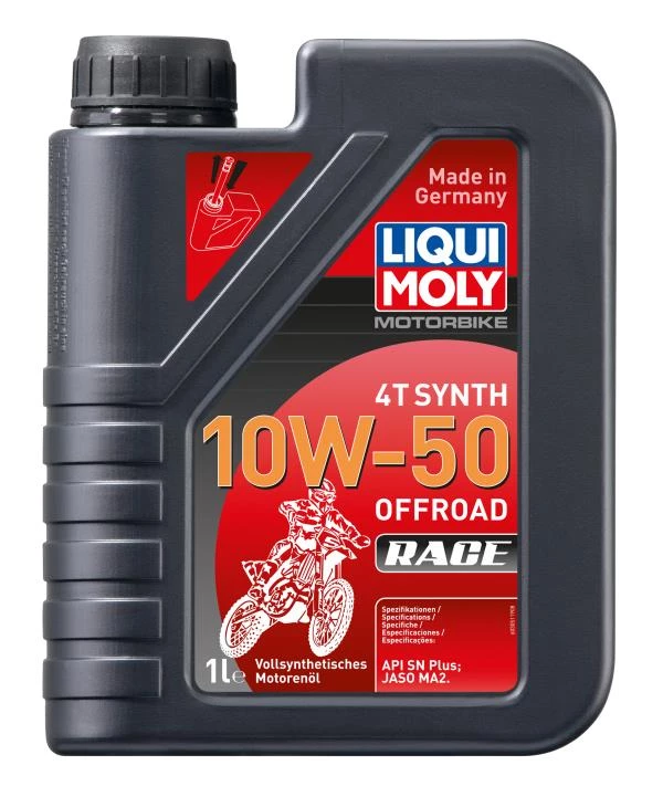 Моторное масло 4-х тактное Liqui Moly Motorbike 4T Synth Offroad Race 10W-50 синтетическое 1 л