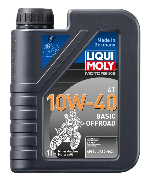 Моторное масло 4-х тактное Liqui Moly Motorbike 4T Basic Offroad 10W-40 минеральное 1 л