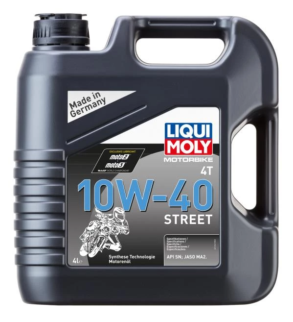 Моторное масло 4-х тактное Liqui Moly Motorbike 4T Street 10W-40 полусинтетическое 4 л