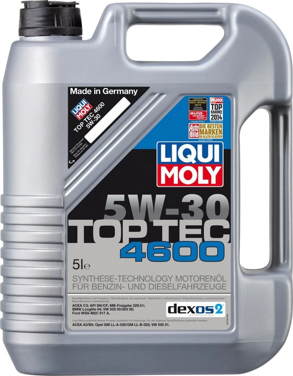 Моторное масло Liqui Moly Top Tec 4600 5W-30 синтетическое 5 л