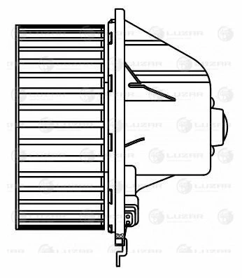 Э/вентилятор отоп. VW Transporter T4 (90-) A/C- (плоск.разъем) Luzar LFh 1805