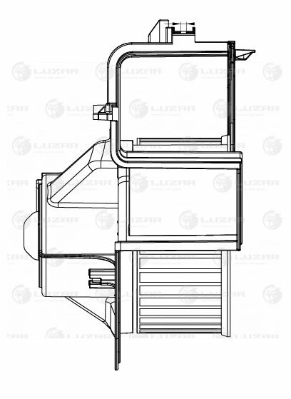 Электровентилятор отопителя BMW X5 (F15) (13-)/X6 (F16) (14-) Luzar LFh 2615