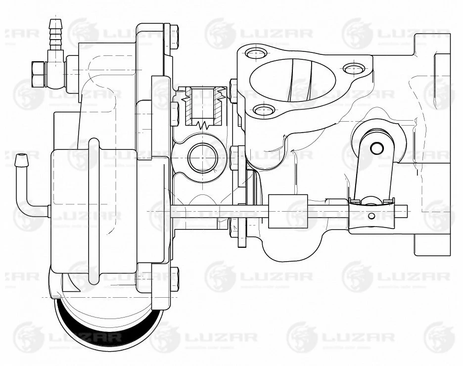 Турбокомпрессор VW Passat (98-) 1.8T (тип К03) Luzar lat1846