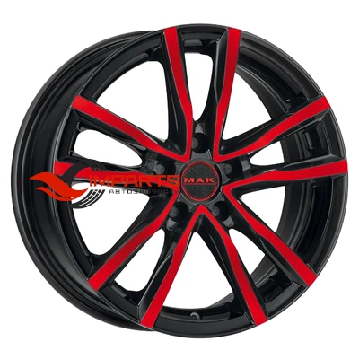 Колесный диск MAK 7x17/5x114,3 ET40 D76 Milano Black Red Face