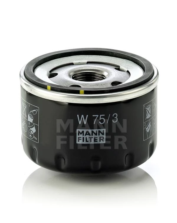 Фильтр масляный MANN-FILTER W75/3 для LADA Largus, Renault Logan