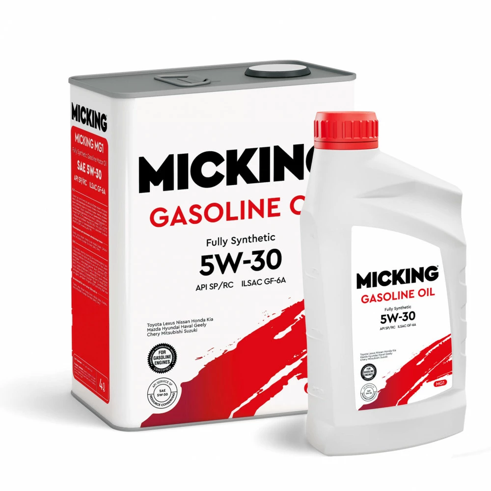 Моторное масло MICKING Gasoline Oil MG1 5W-30 синтетическое 4+1 л