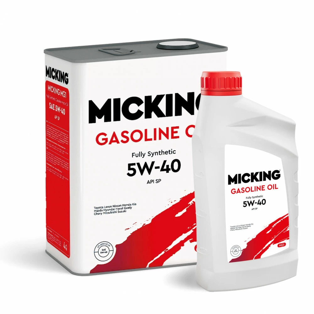 Моторное масло MICKING Gasoline Oil MG1 5W-40 синтетическое 4+1 л