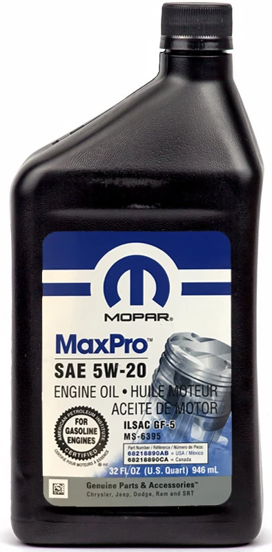 Моторное масло MOPAR MaxPro 5W-20 синтетическое 0,946 л