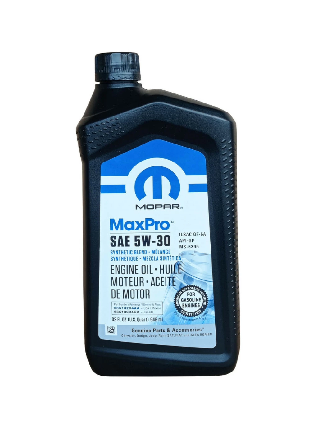 Моторное масло MOPAR MaxPro 5W-30 синтетическое 0,946 л