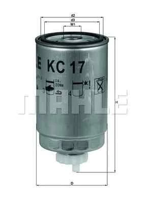 Фильтр топливный MahleKnecht KC17D