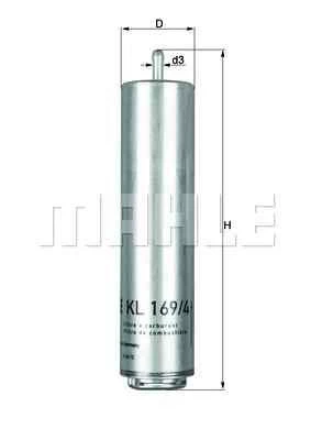 Фильтр топливный MahleKnecht KL1694D