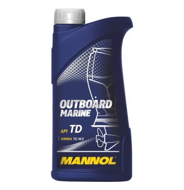 Моторное масло 2-х тактное Mannol 7207 Outboard Marine 2T полусинтетическое 1 л