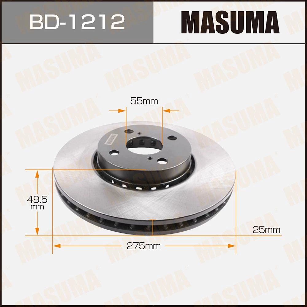 Диск тормозной Masuma BD-1212