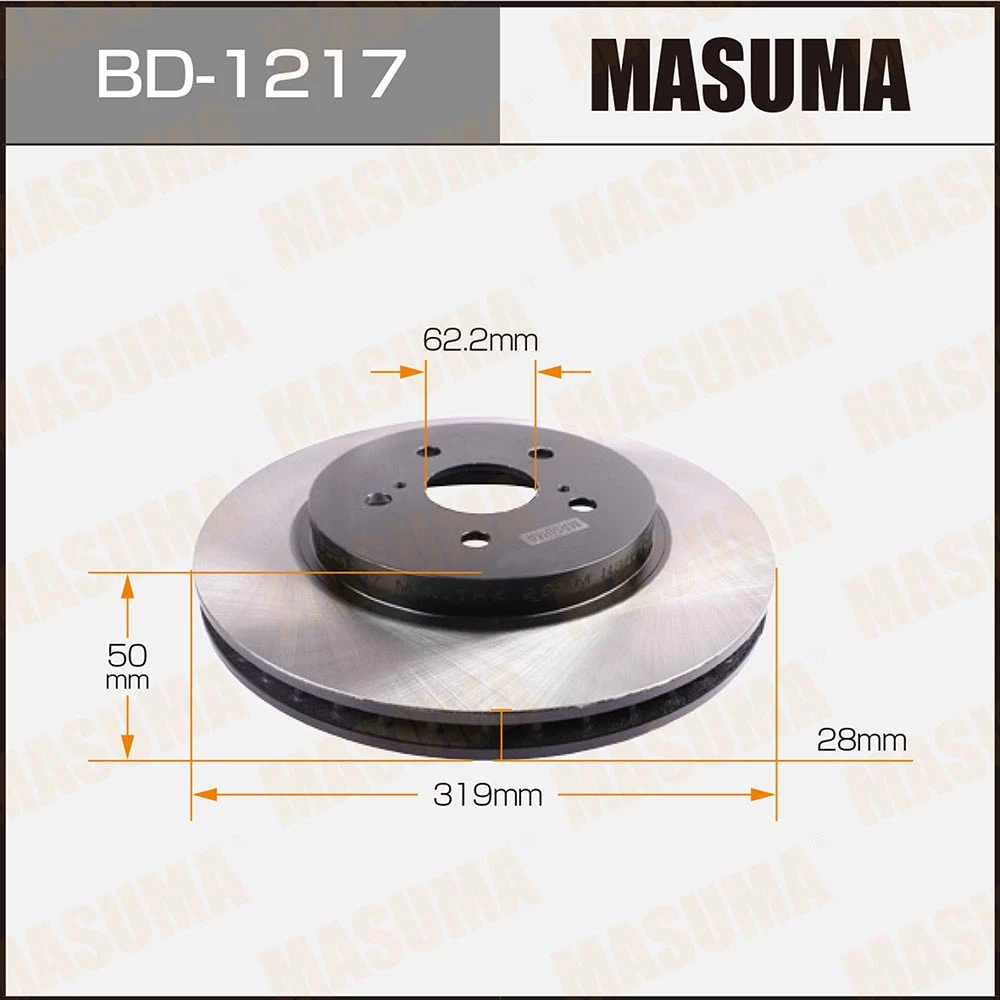 Диск тормозной Masuma BD-1217